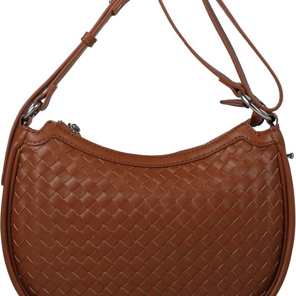 Stylish Crescent Crossbody Bag with Zipper - Chic Everyday Essentials Carrier - Picture 1 of 7
